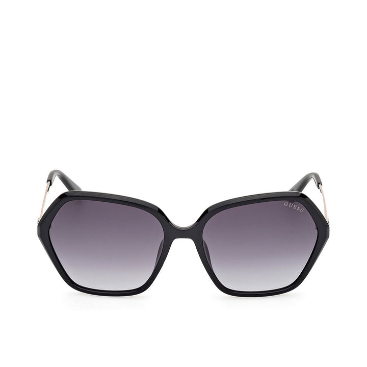 Guess black plastic sunglasses with hexagonal-round frame and subtle gradient lenses, modern silhouette