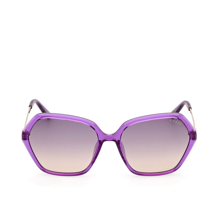 Lilac geometric injected-acetate sunglasses with rounded 55 mm lenses
