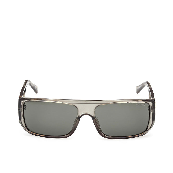 Matte grey rectangular Unisex sunglasses, 60mm lenses, injected frame