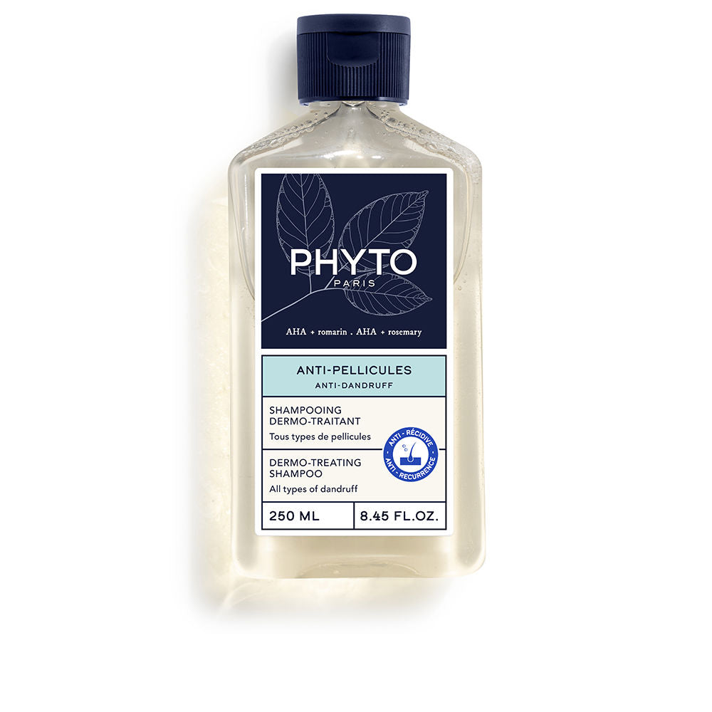 250 ml clear shampoo bottle labelled salicylic anti-dandruff treatment, Unisex