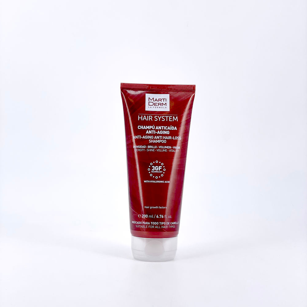 200 ml bottle of anti-ageing hyaluronic shampoo for thinning hair, Unisex