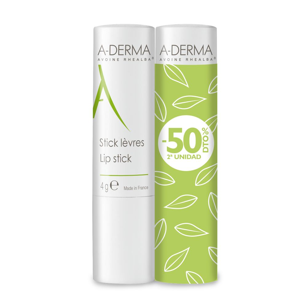 A‑Derma Lip Stick in slim matte tube, soothing balm for sensitive lips