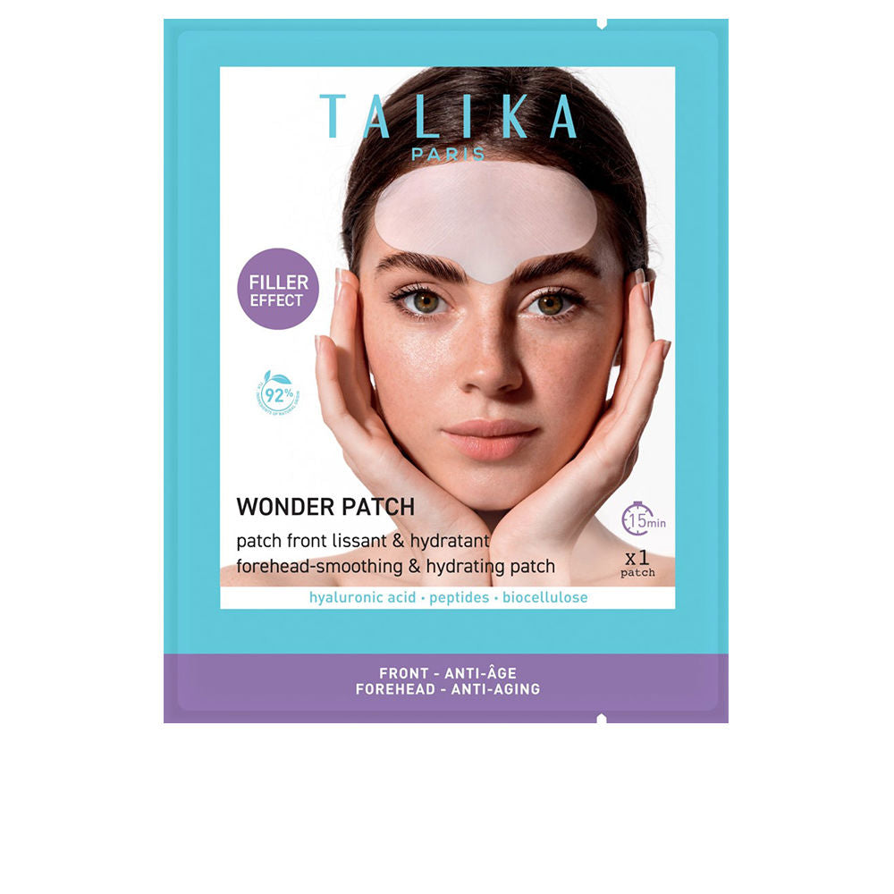 Talika brow and forehead biocellulose anti‑aging patch on skin