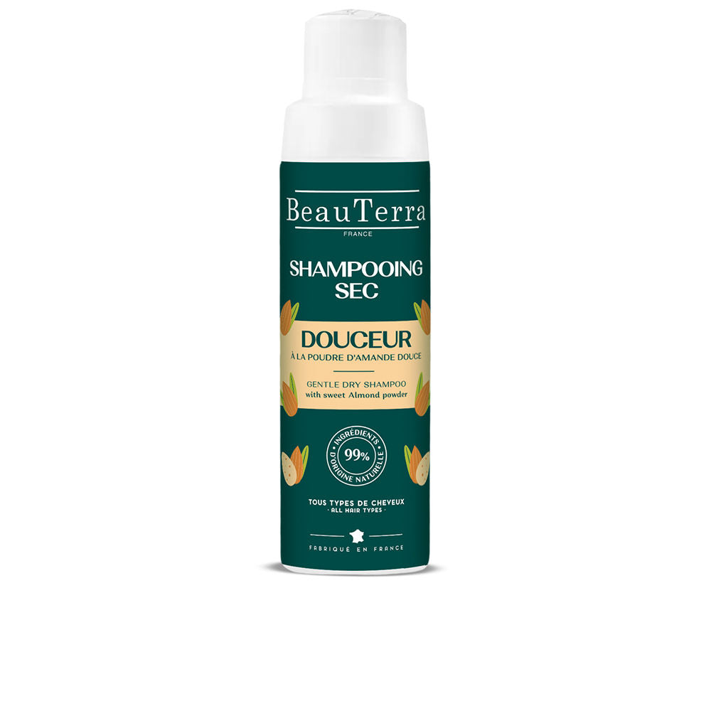 Small 50 g canister of natural powder dry shampoo for Unisex, white jar, minimalist label