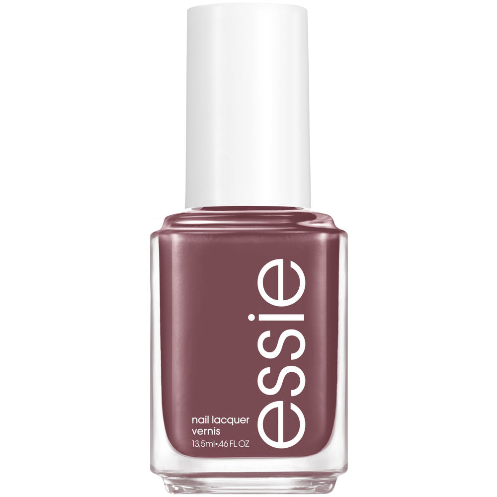 13.5 ml brown nail polish bottle with precision brush, glossy finish