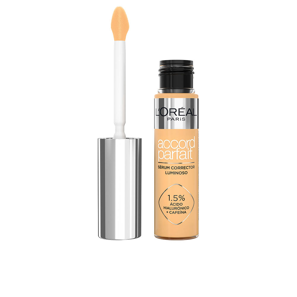 Tube of lightweight serum concealer with stainless steel applicator, 11 ml, shade 6N