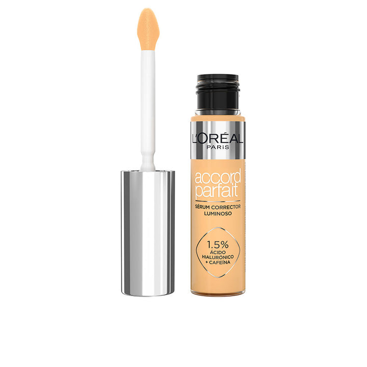 Tube of lightweight serum concealer with stainless steel applicator, 11 ml, shade 6N