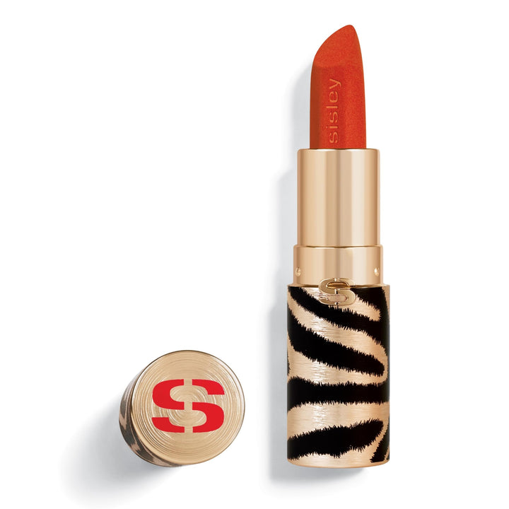 Single refillable matte gold lipstick, faceted bullet, shade 30 Orange S, 3.4 g