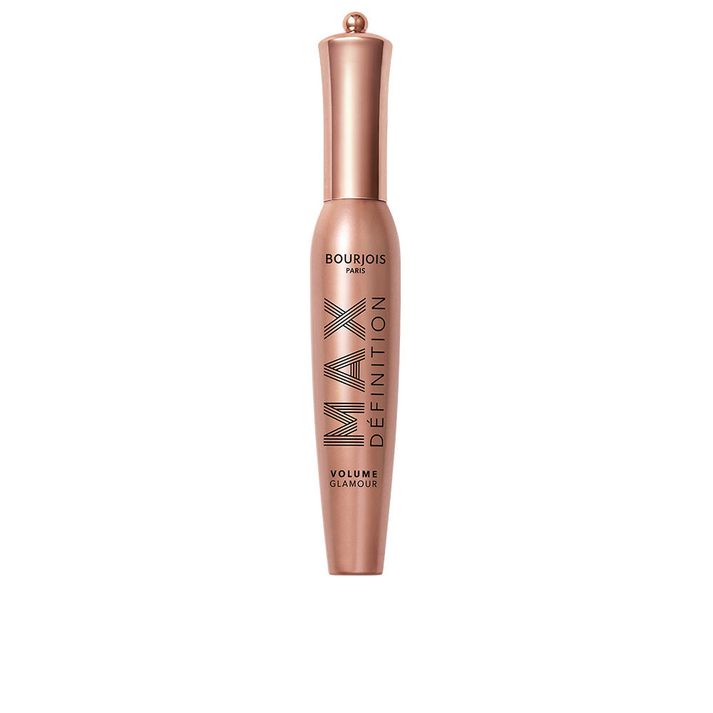 Bourjois Rose gold plastic mascara in a sleek modern curved bottle with rounded cap and small ball top