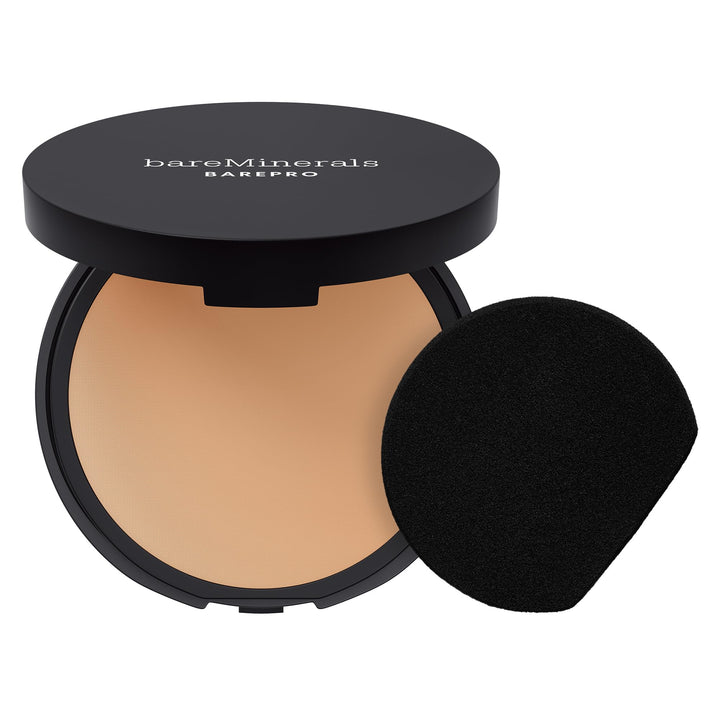 Compact powder foundation in light neutral shade, matte finish, 8 g