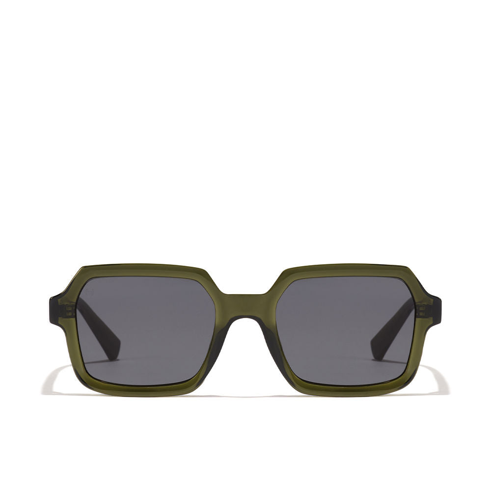 Sage green rectangular shield sunglasses in Tritan Renew, Unisex, single unit