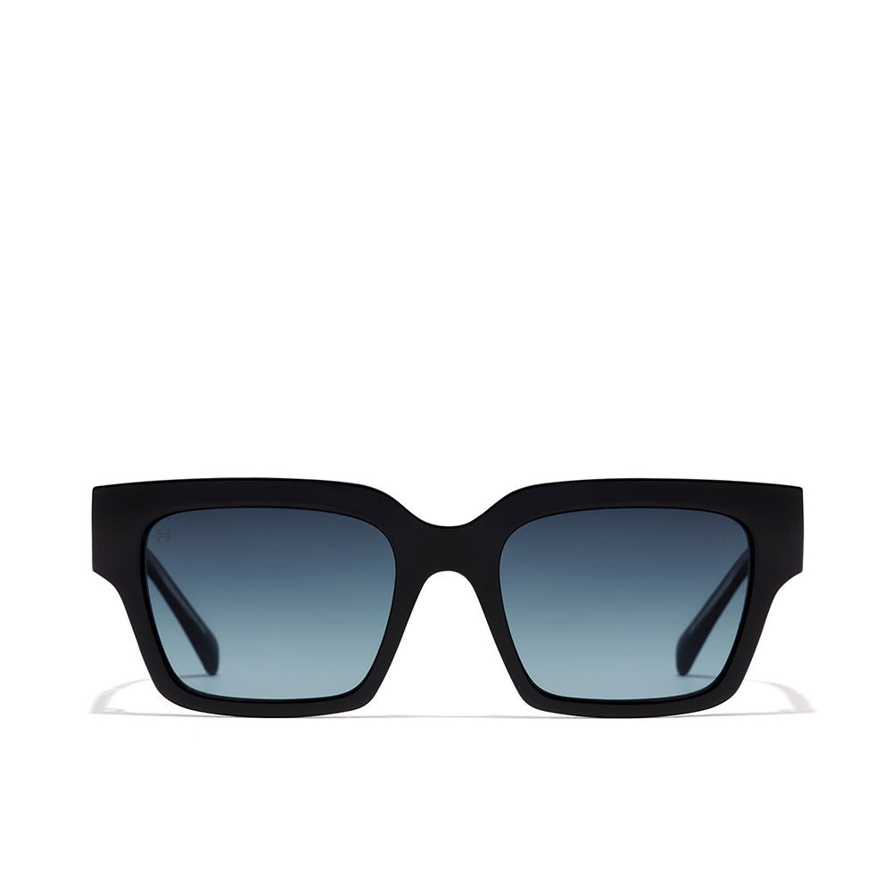 Matte black-blue denim square Unisex sunglasses, TR-90 frame, 49 mm lenses