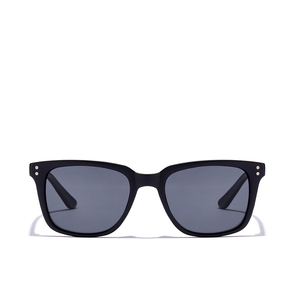Unisex square black-grey sunglasses with polarised lenses, TR-90 frame