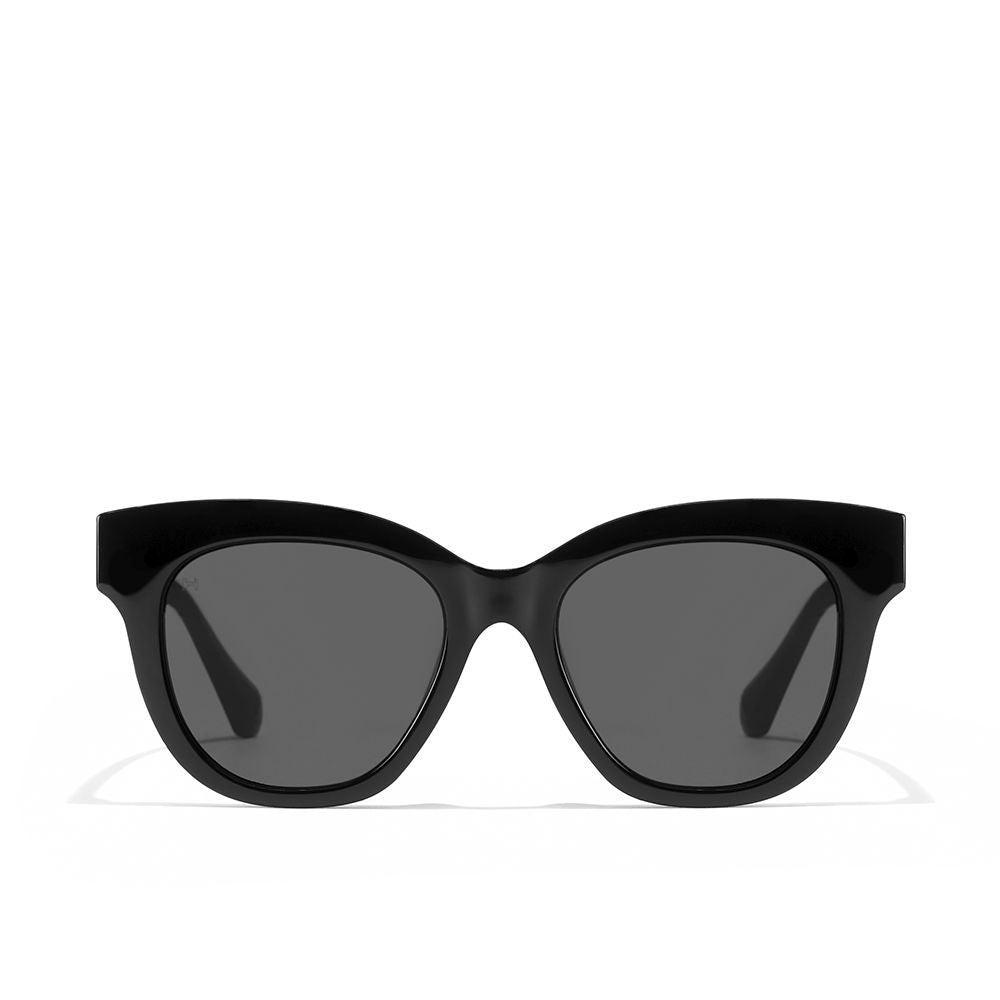 Hawkers black plastic butterfly sunglasses with thick frame, rounded-square lenses and subtle cat-eye corners