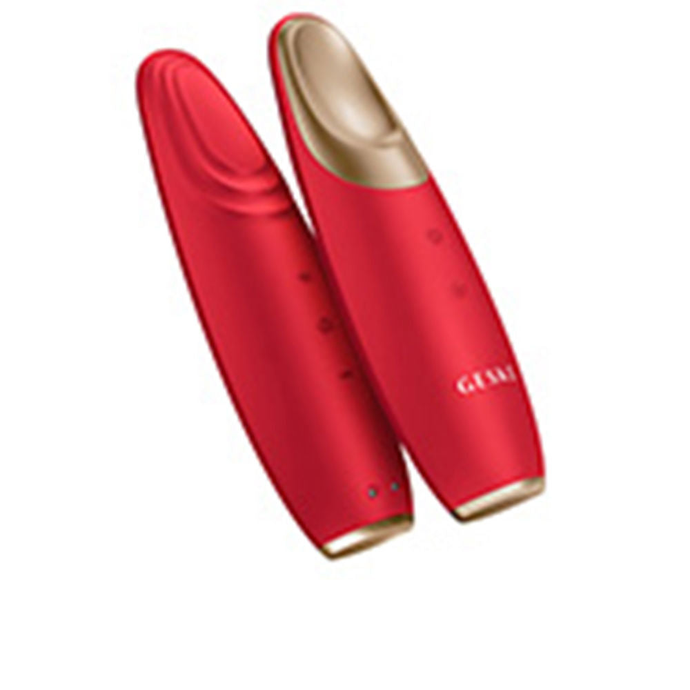 Red compact warm-and-cool eye device with app-guided features, Unisex