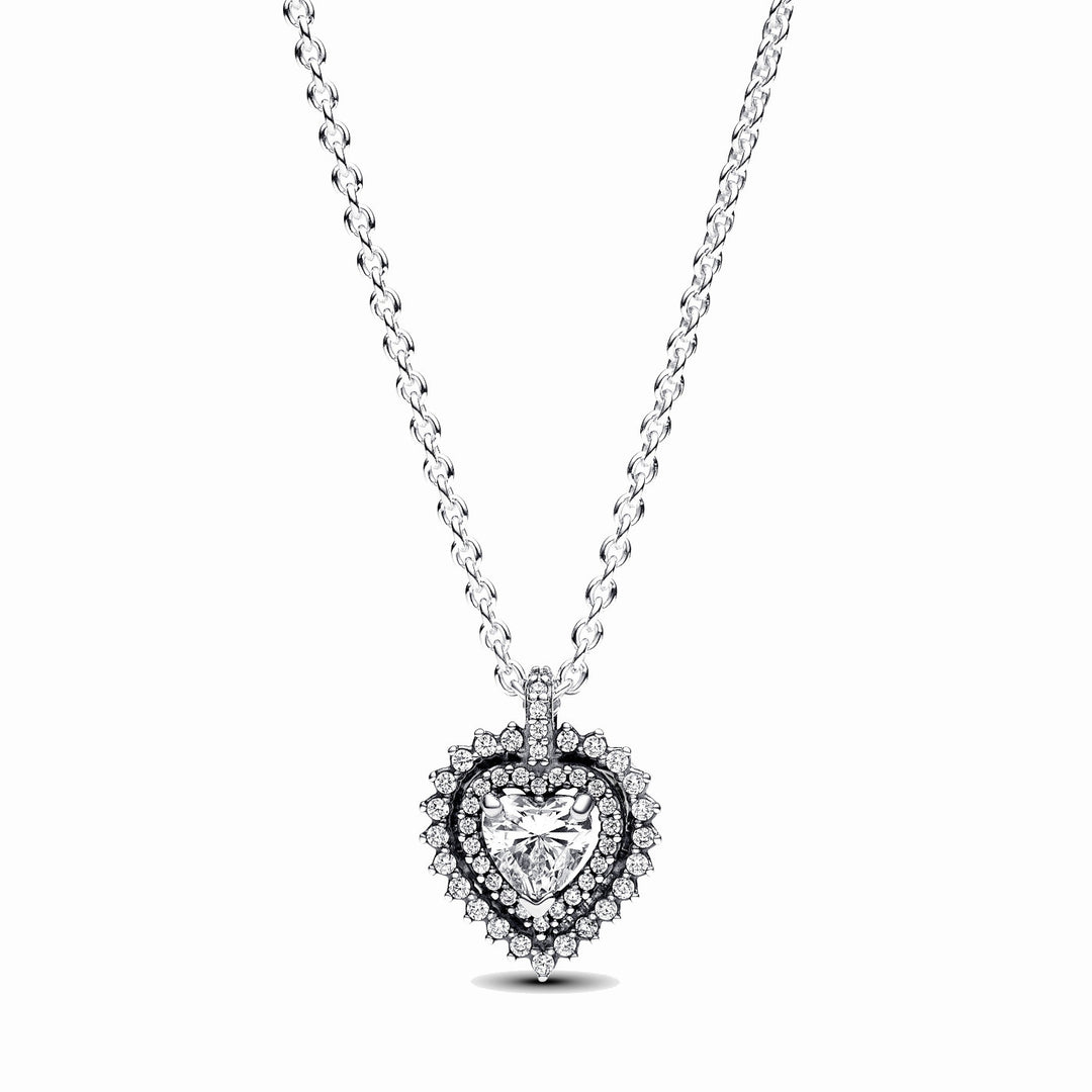 Timeless Heart-Shaped Pendant with Diamond Elegance