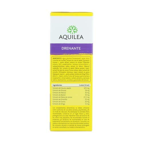 Bottle of Aquilea Draining natural diuretic supplement for fluid retention support