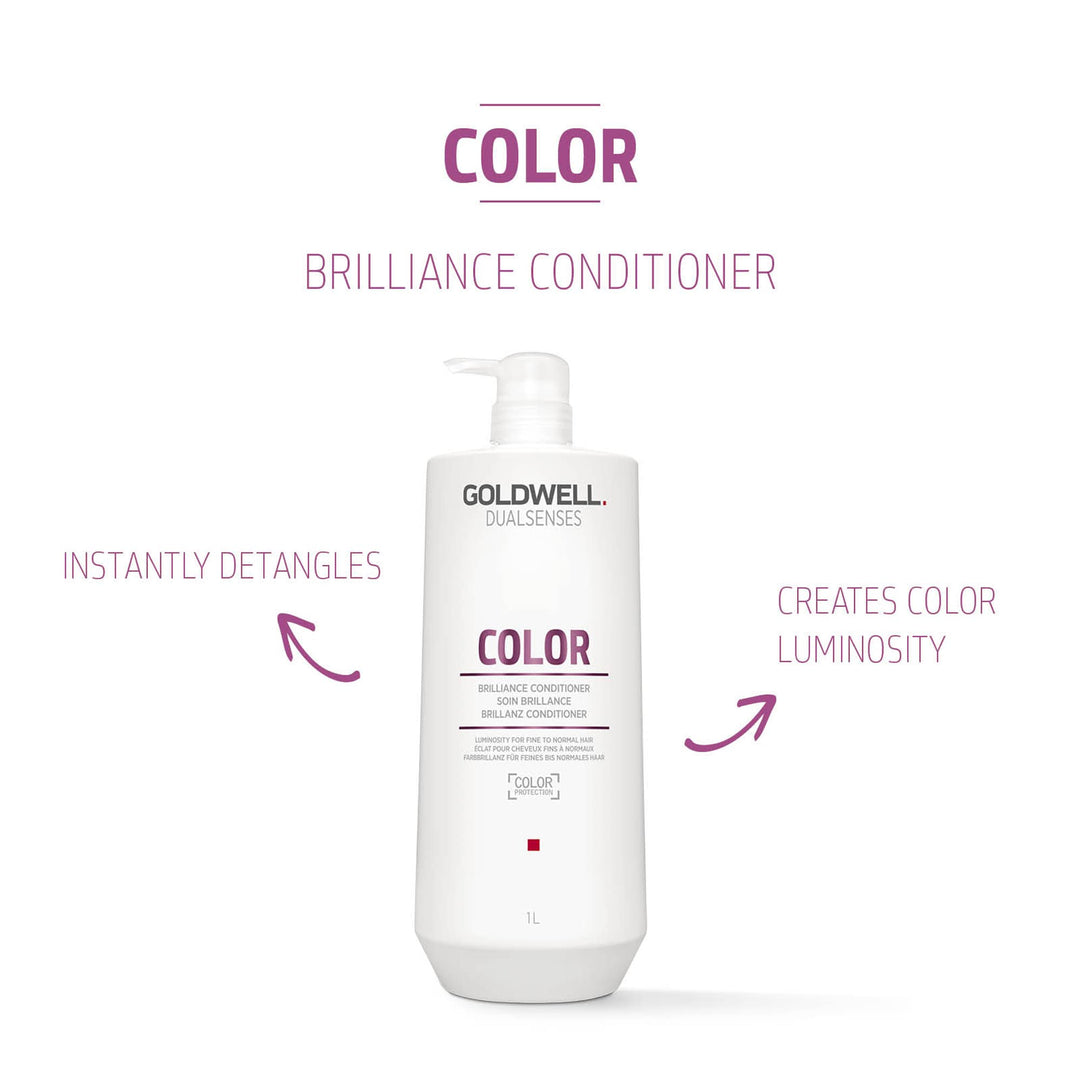 1,000 ml conditioner bottle, light cream, for normal to fine Unisex colour-treated hair