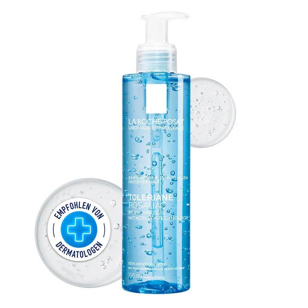 La Roche Posay gentle micellar cleansing gel in soft white tube with blue logo and flip cap