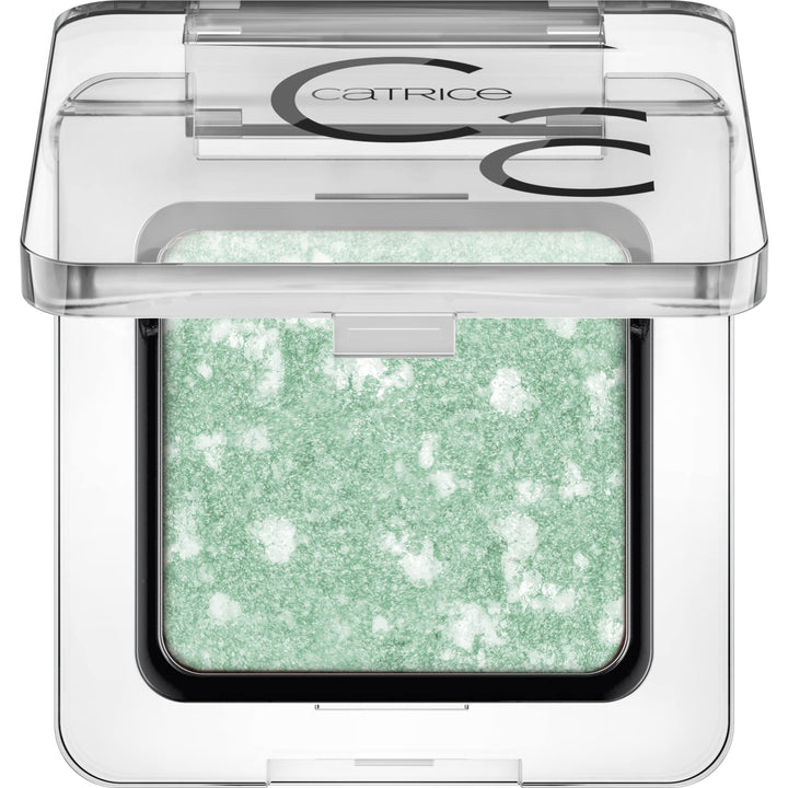 Single pressed jungle jade eyeshadow pan, 2.4 g, sage-green shimmer