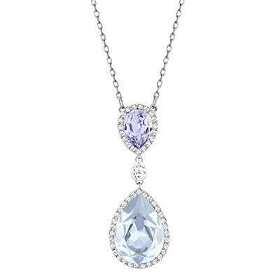 Ethereal Duo Crystal Pendant Necklace