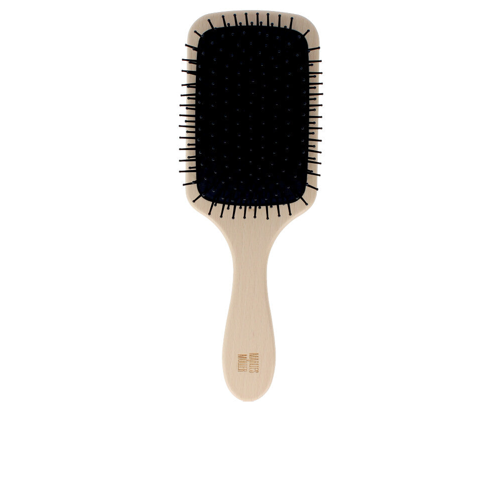Classic cushioned-pad hairbrush with rounded-tip bristles, Unisex detangling tool