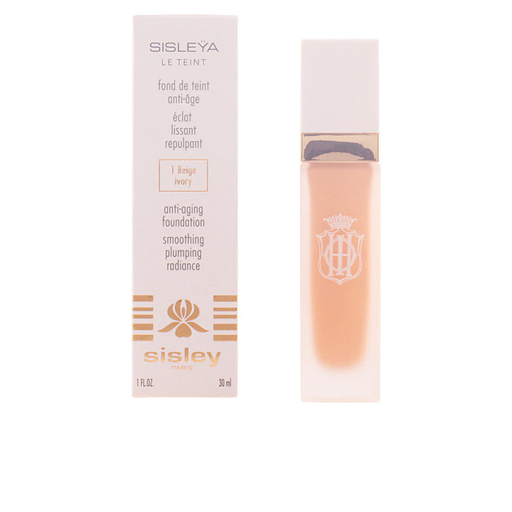 30 ml glass bottle of liquid hydrating anti‑age foundation, ivory shade