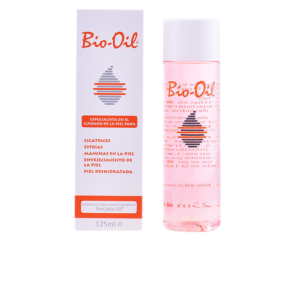 125 ml clear bottle of lightweight calendula and vitamin skin oil