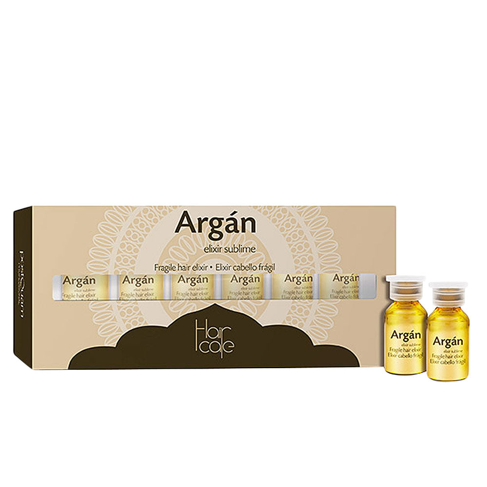 Small vial of argan hair elixir oil for fine, damaged hair, 3 ml sample