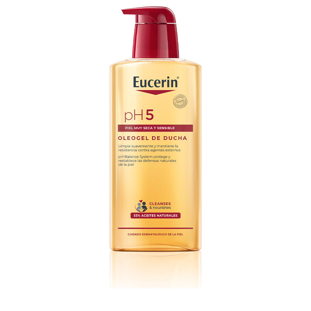 Bottle of Eucerin pH5 Body Shower Oil for dry, sensitive skin