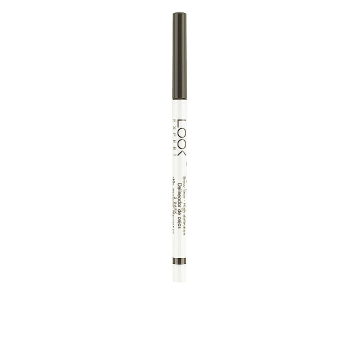 Slim matte brow pencil, dark shade, wax formula, vitamins C and E