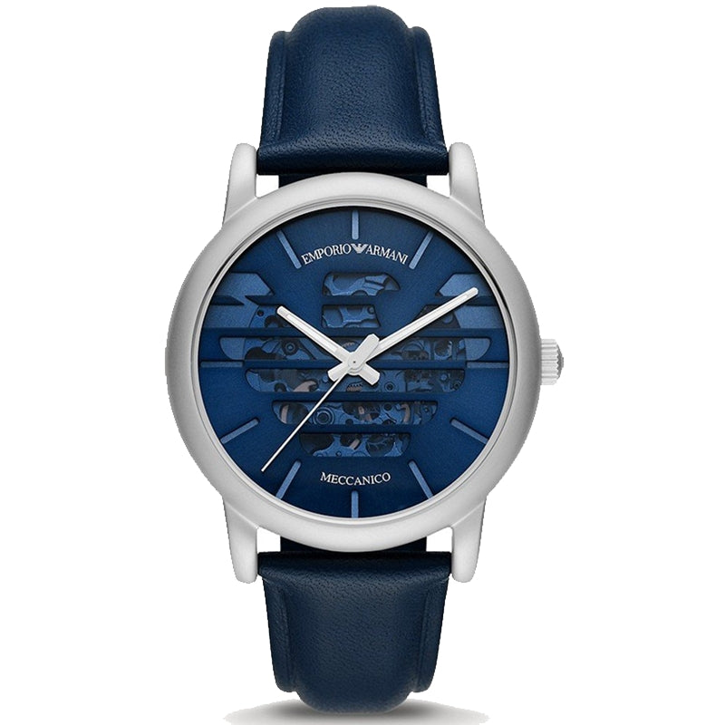 Emporio Armani Meccanico Skeleton Leather Watch