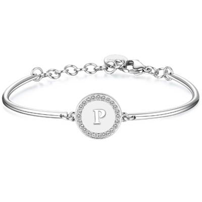 Sleek Silver Elegance with Crystal Accents