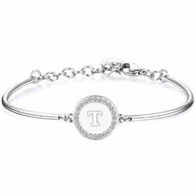 Elegant White Crystal Minimalist Silver Bracelet