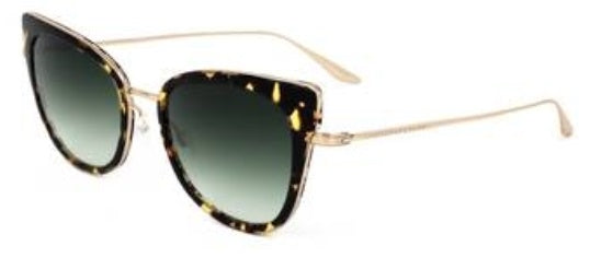 Tortoiseshell Elegance with Green Gradient Lenses