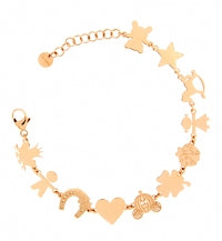 Rose Gold Charm Bracelet with Elegant Detailing