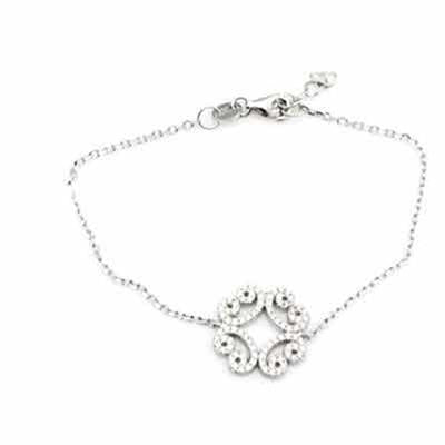 Radiant Minimalist Silver and Crystal Bracelet