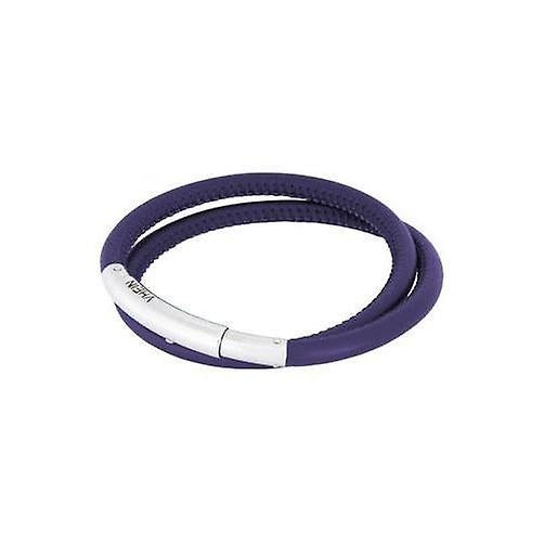 Elegantly Minimalist Purple Cord Bracelet with Silver Clasp