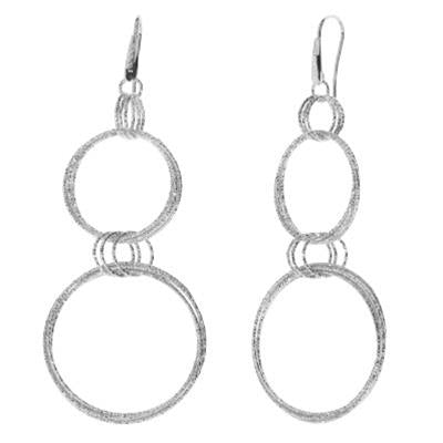 Sleek Silver Minimalist Dangle Earrings
