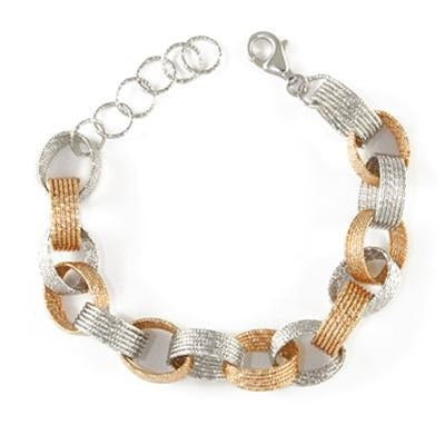 Sculpted Dual-Tone Chain Link Elegance