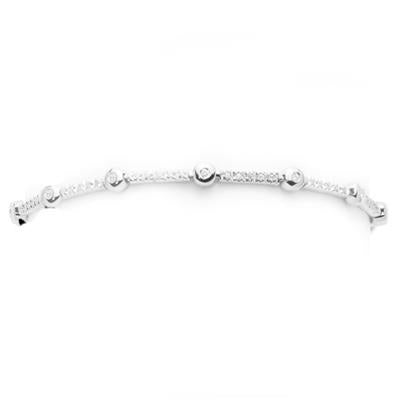 Radiant White Gold Tennis Bracelet with Diamonds