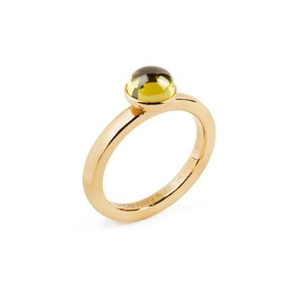 Radiant Yellow-Green Cabochon Elegance