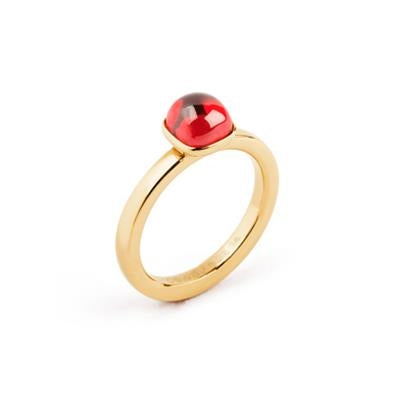 Radiant Red Gemstone Elegance Ring