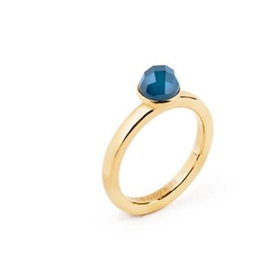 Faceted Blue Elegance Gemstone Ring