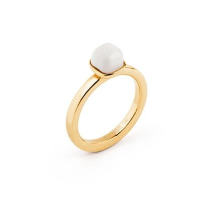 Timeless Elegance Gold and White Ring