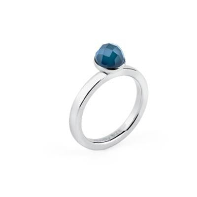 Faceted Blue Elegance Ring