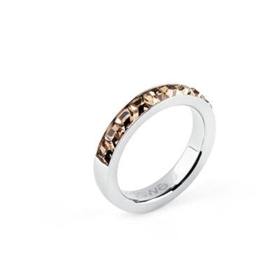 Embrace Radiance Brown Crystal Statement Ring