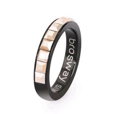 Pyramid Edge Black and Rose Gold Statement Ring
