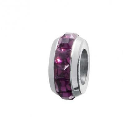 Radiant Violet Faceted Charm Bead