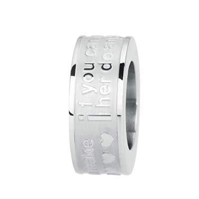 Engraved Modern Silver Statement Ring